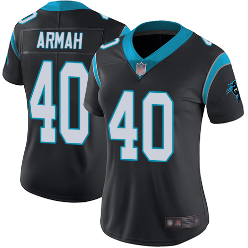 Carolina Panthers Limited Black Women Alex Armah Home Jersey NFL Football #40 Vapor Untouchable->women nfl jersey->Women Jersey